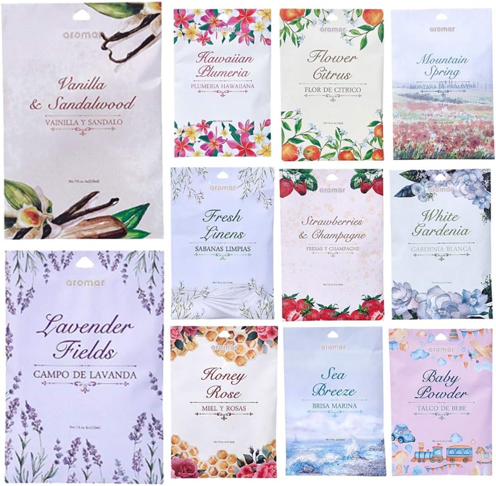6 Scented Fragrance Sachets for Wardrobe Home Drawer