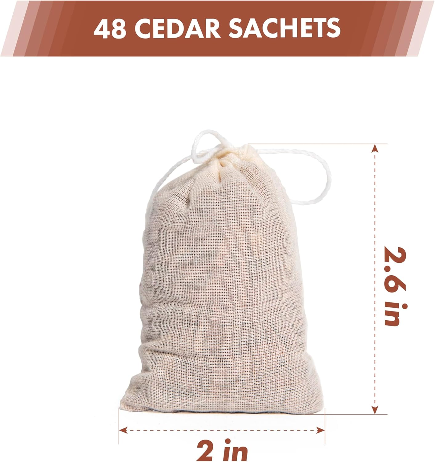 Red Cedar Sachet Pack of 48 for Home Use