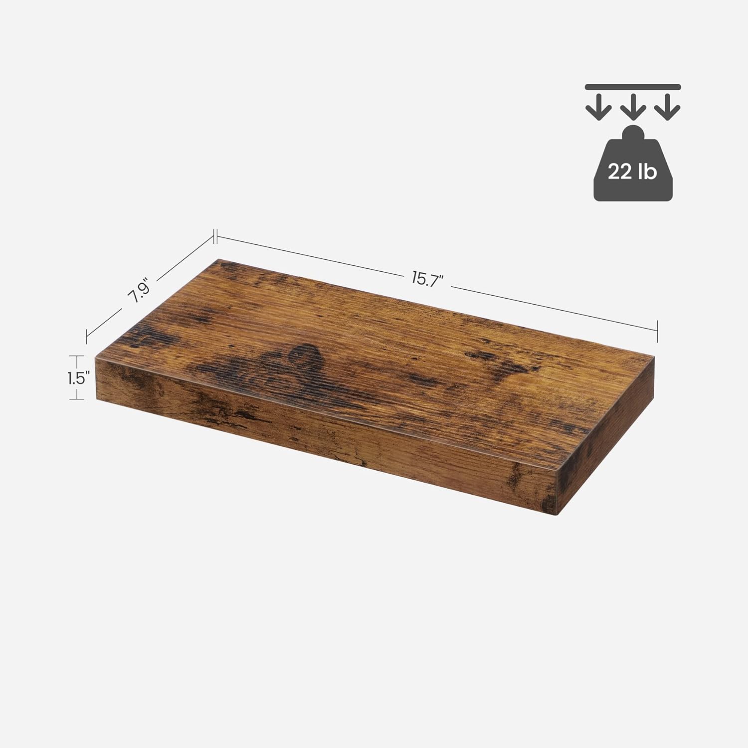 VASAGLE Vintage Floating Wall Shelf 157 Inch