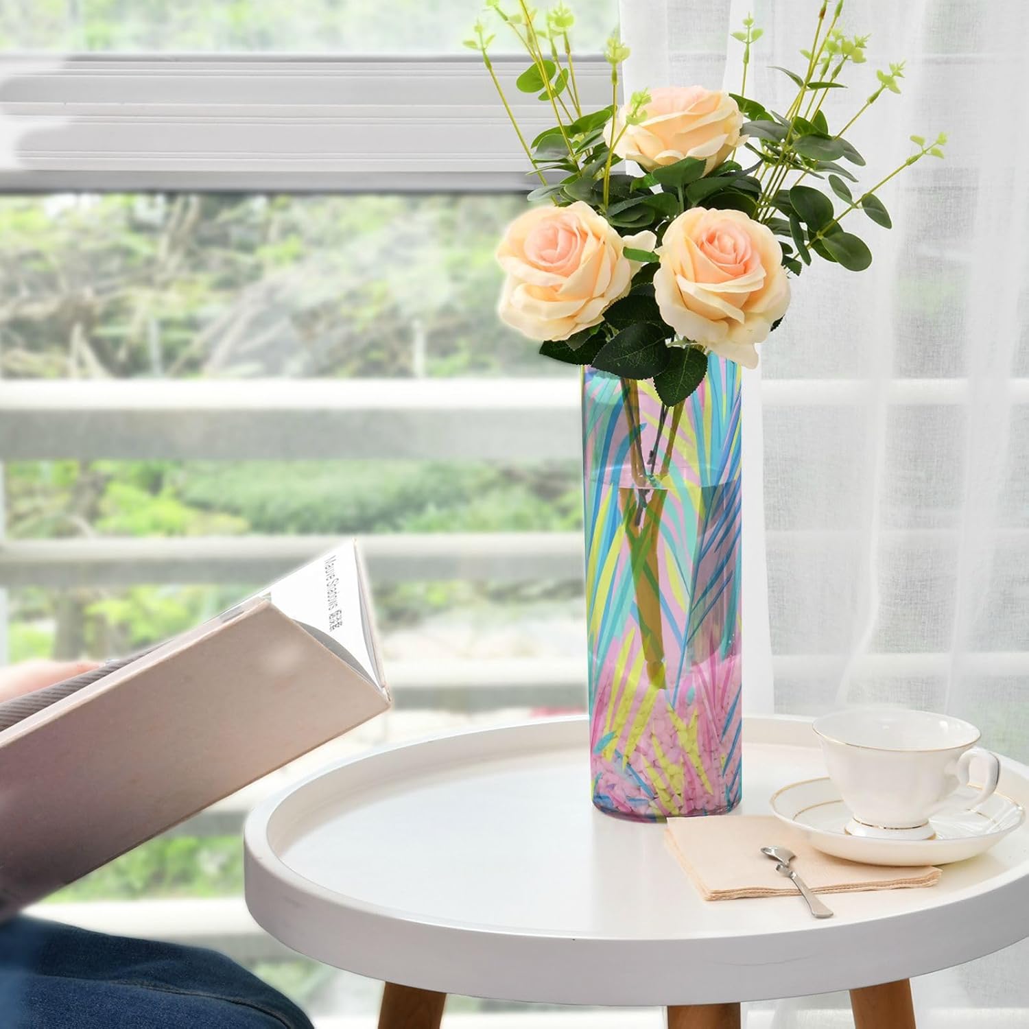 Tropical Plants Plastic Flower Vase 118 x 39 Inch Decorative