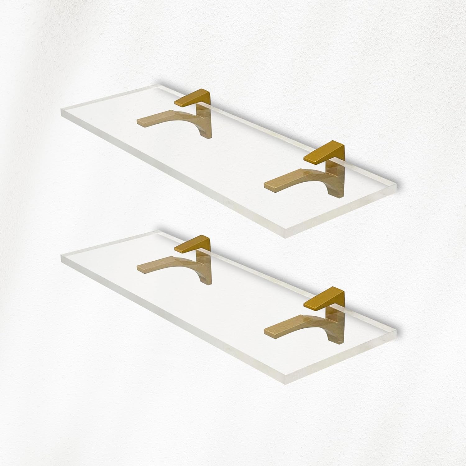 Clear Acrylic Floating Shelves Pack of 2