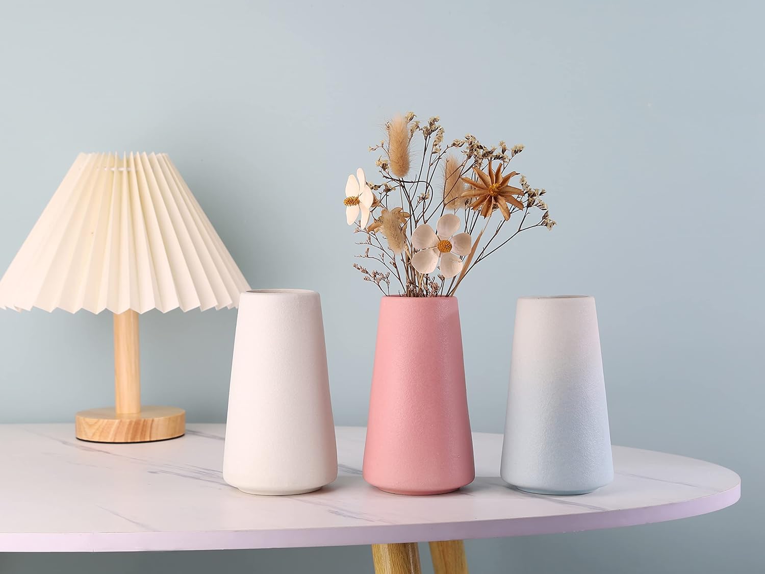 Small Pink Ceramic Vase - Modern Home Decor