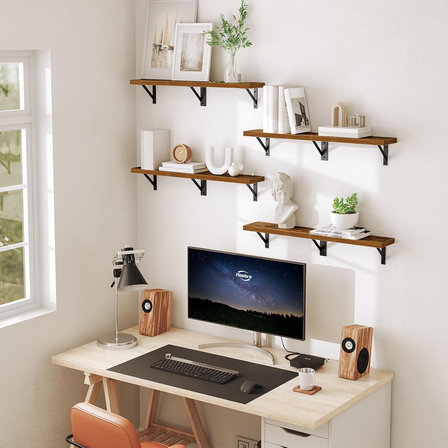 HOOBRO Floating Shelves Set of 2 30 Inch Wall Shelf