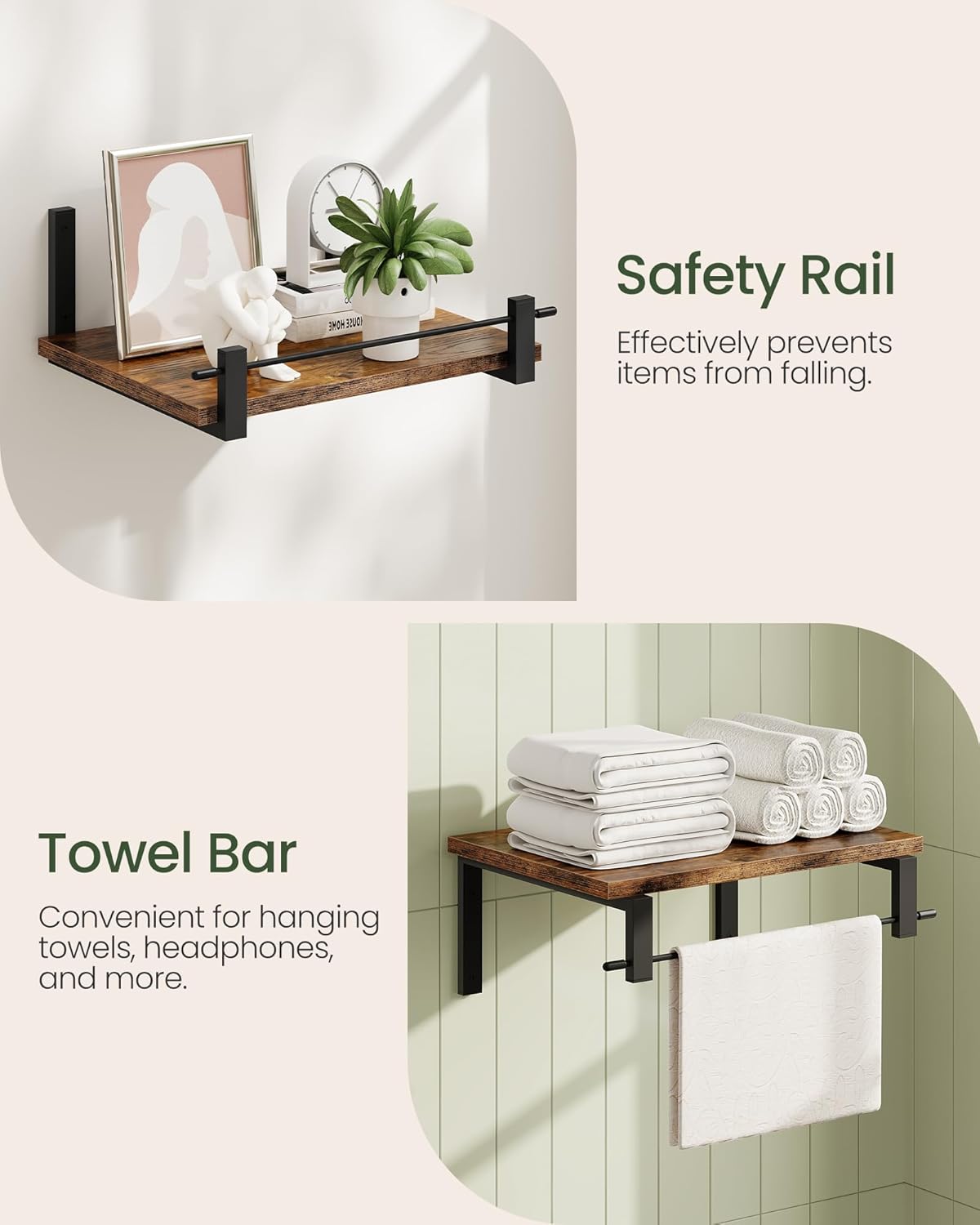 CHOEZON Floating Shelves Set of 2 12 Inch Deep