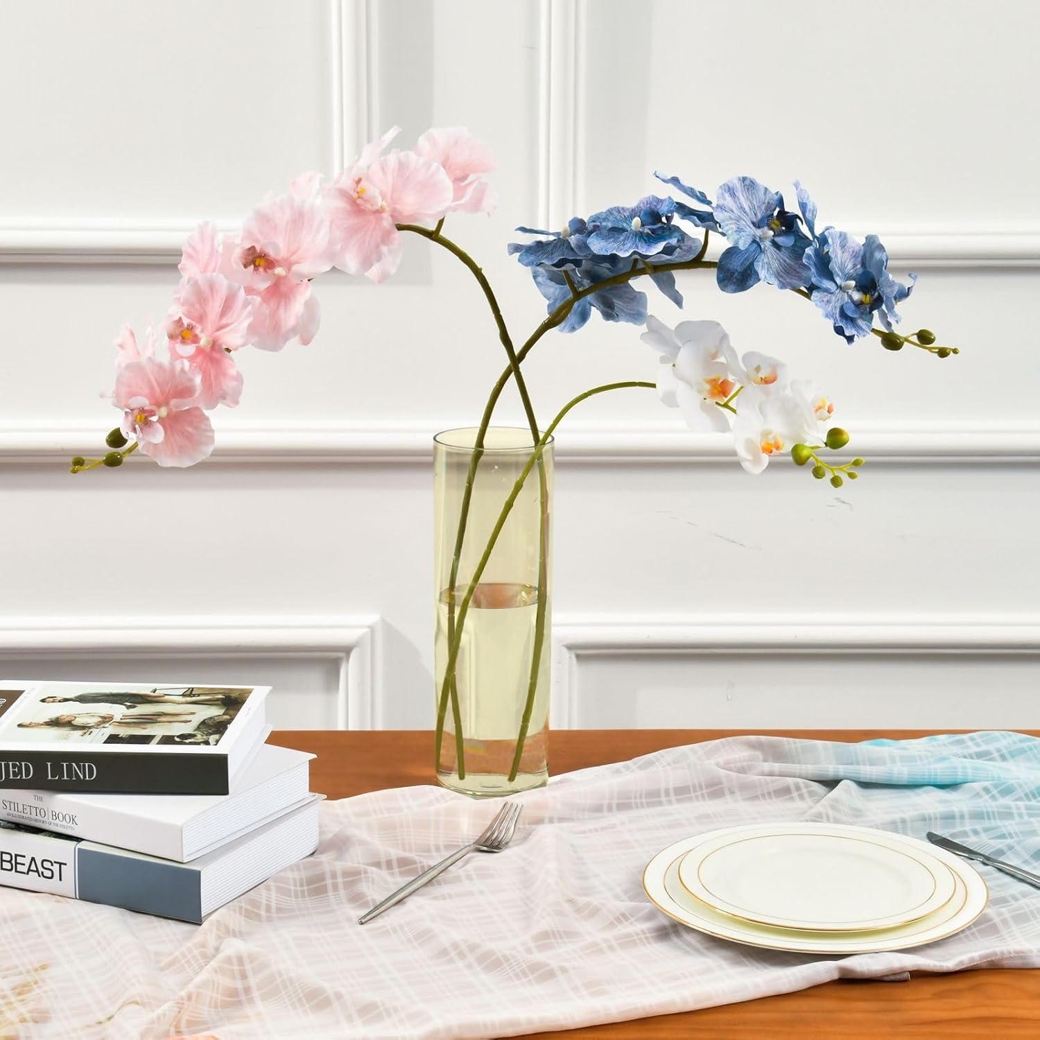 Custom Light Yellow Vase for Centerpieces and Bookshelf Decor