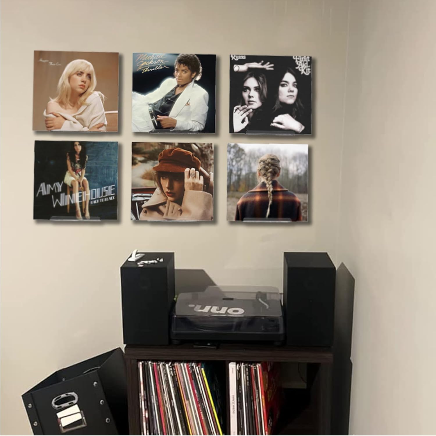 Clear Vinyl Record Wall Mount 8 Pack 7 Inch