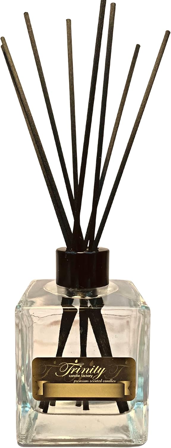 Trinity Candle Factory Creamy Vanilla Reed Diffuser Oil Set with Sticks