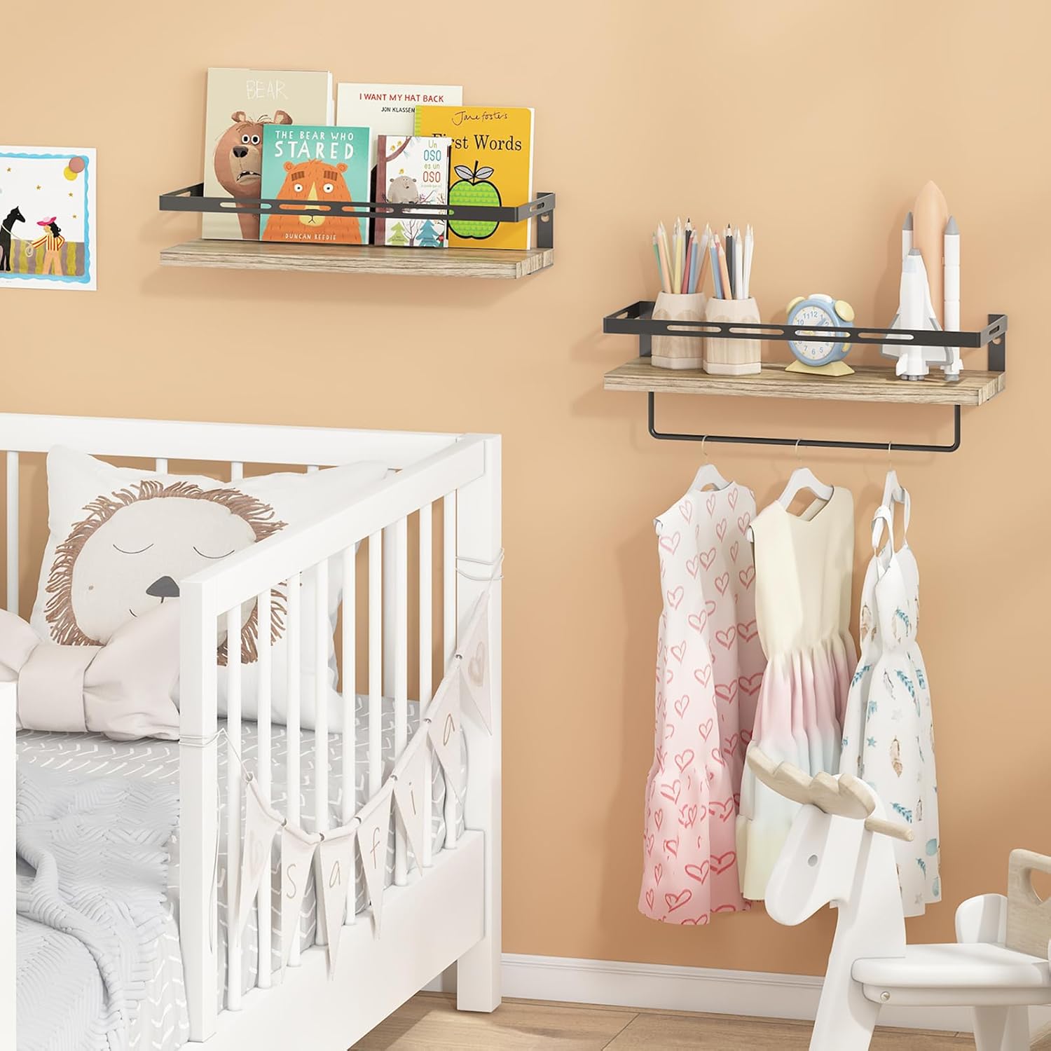 YGEOMER Floating Shelves for Bathroom Organizer Over Toilet