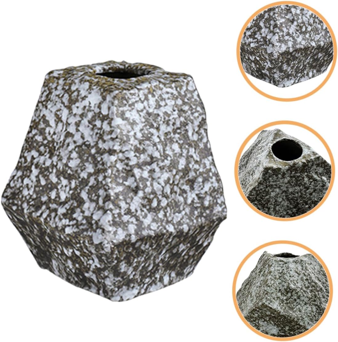 PRETYZOOM Modern Ceramic Vase with Abstract Rock Pattern