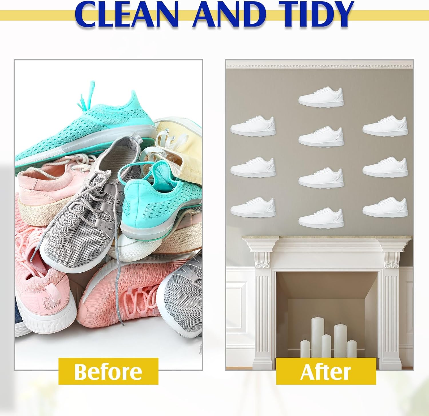 Treela 20 Pack Floating Shoe Shelves for Wall Display