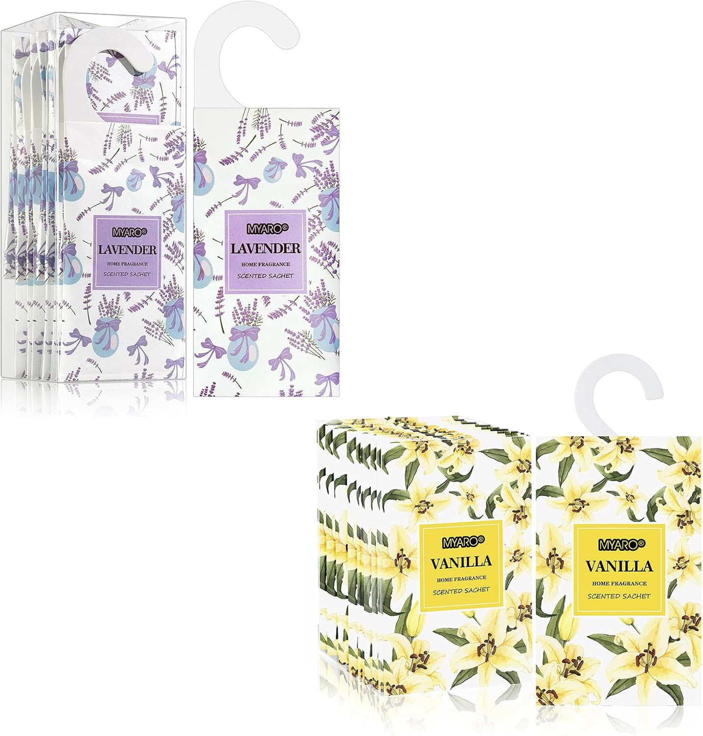 MYARO 12 Pack Scented Sachets for Drawer Closet