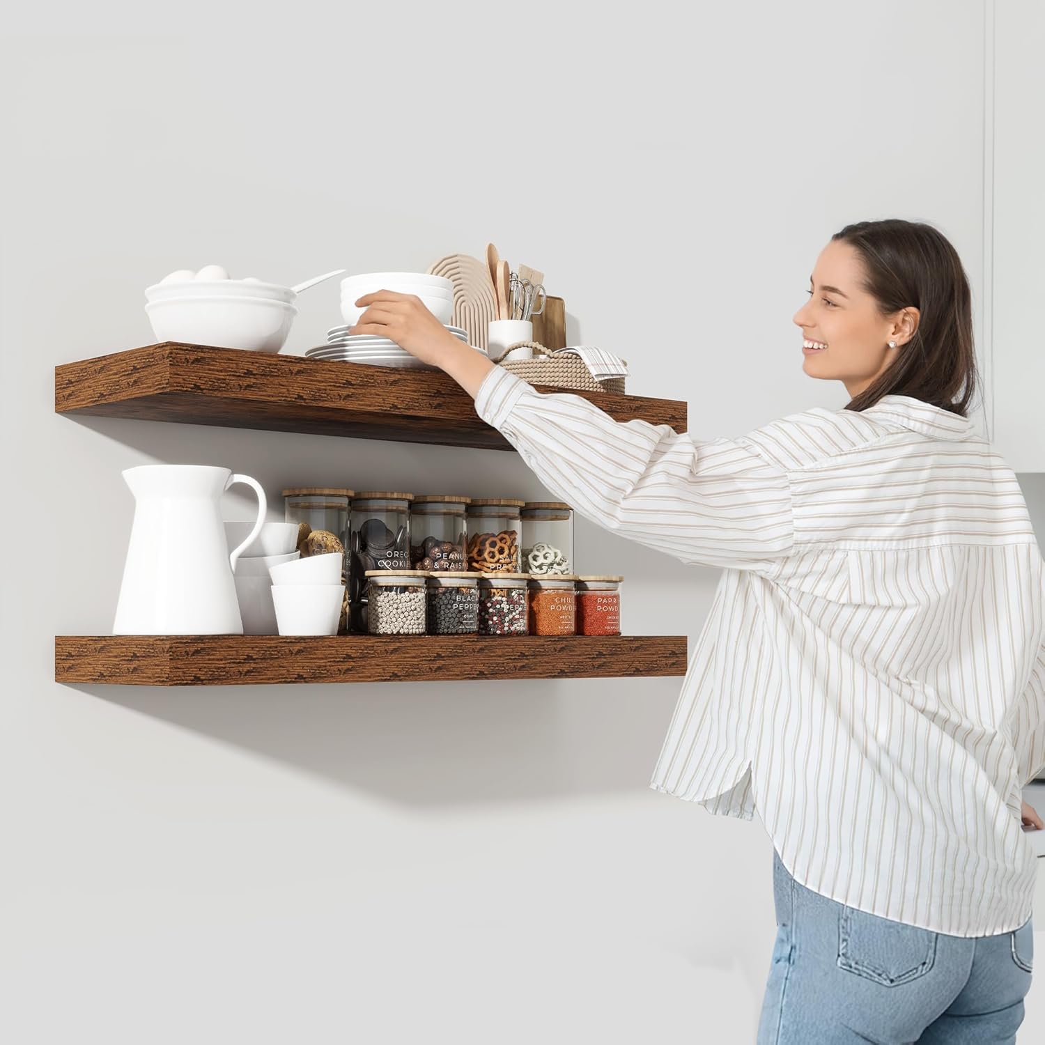 55 Inch Floating Shelf Wall Mount Storage Display