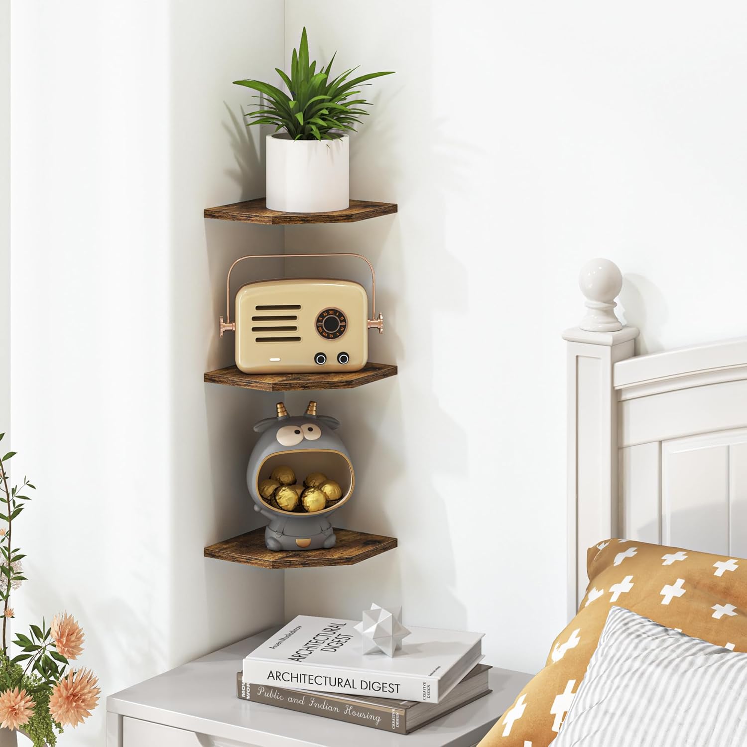 Fun Memories Corner Shelf Wall Mount Set of 6