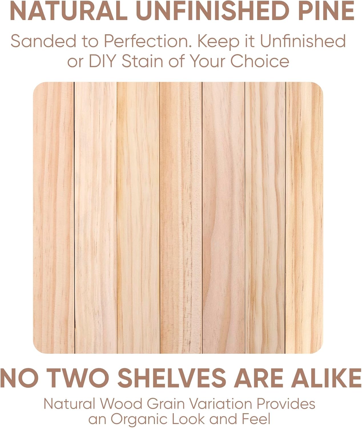 Homeforia 60 Inch Wood Floating Shelf Set of 2