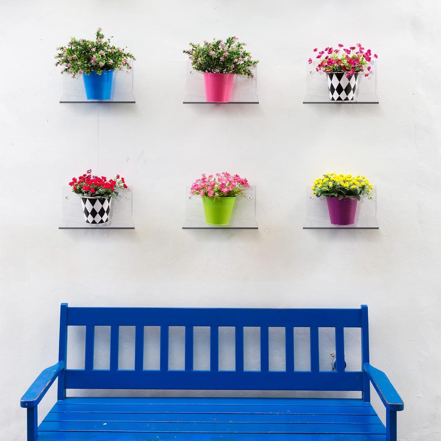 Yalikop Acrylic Floating Shelves for Wall 4 Inch Set