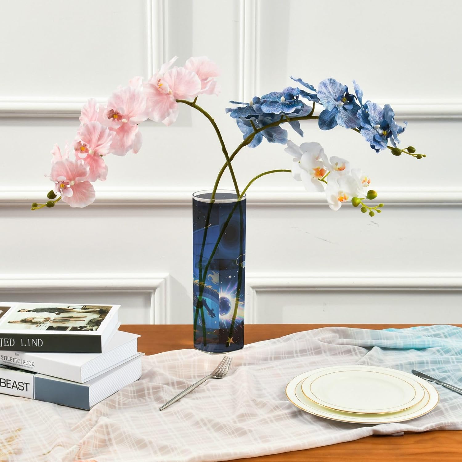 Cartoon Blue Dragon Decorative Vase 118x39 Inch