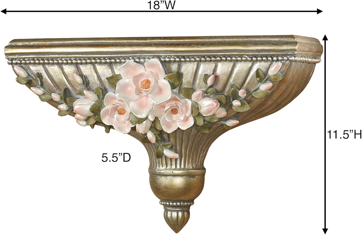 Touch of Class Magnolia Elegance Wall Shelf