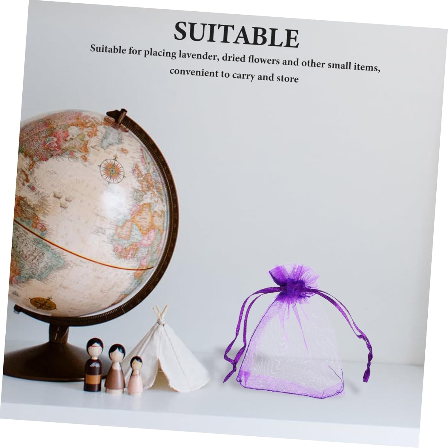 STOBAZA 500pcs Lavender Sachet Bags for Storage and Gifting