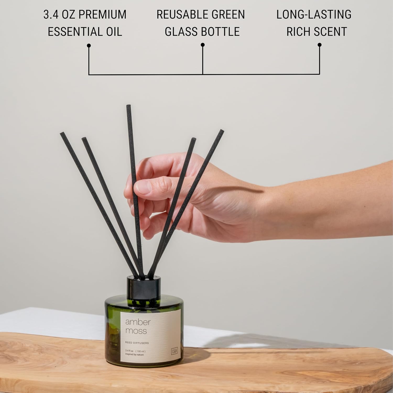Craft Kin Amber Moss Reed Diffuser 34oz