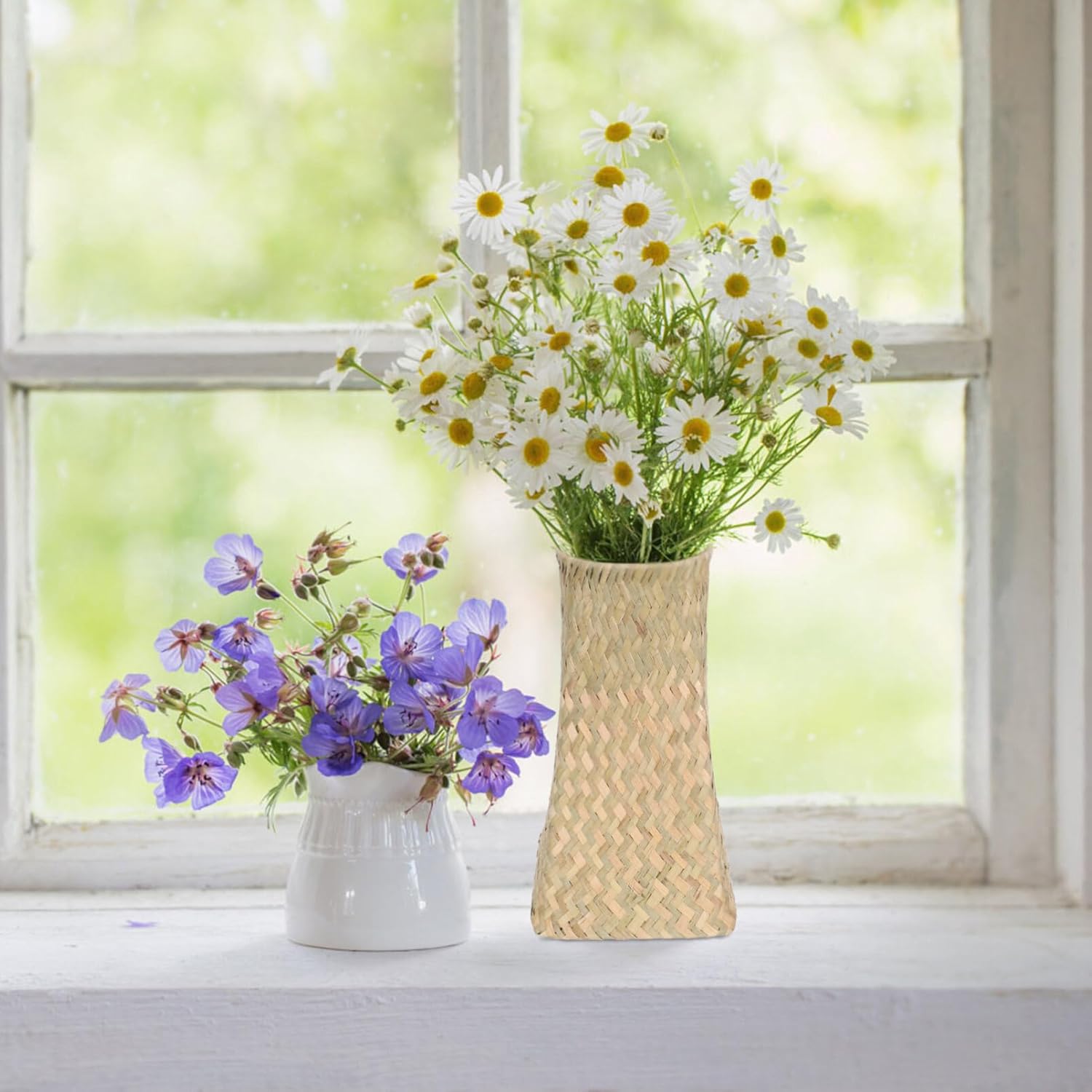 Angoily Woven Rattan Vase for Home Decor