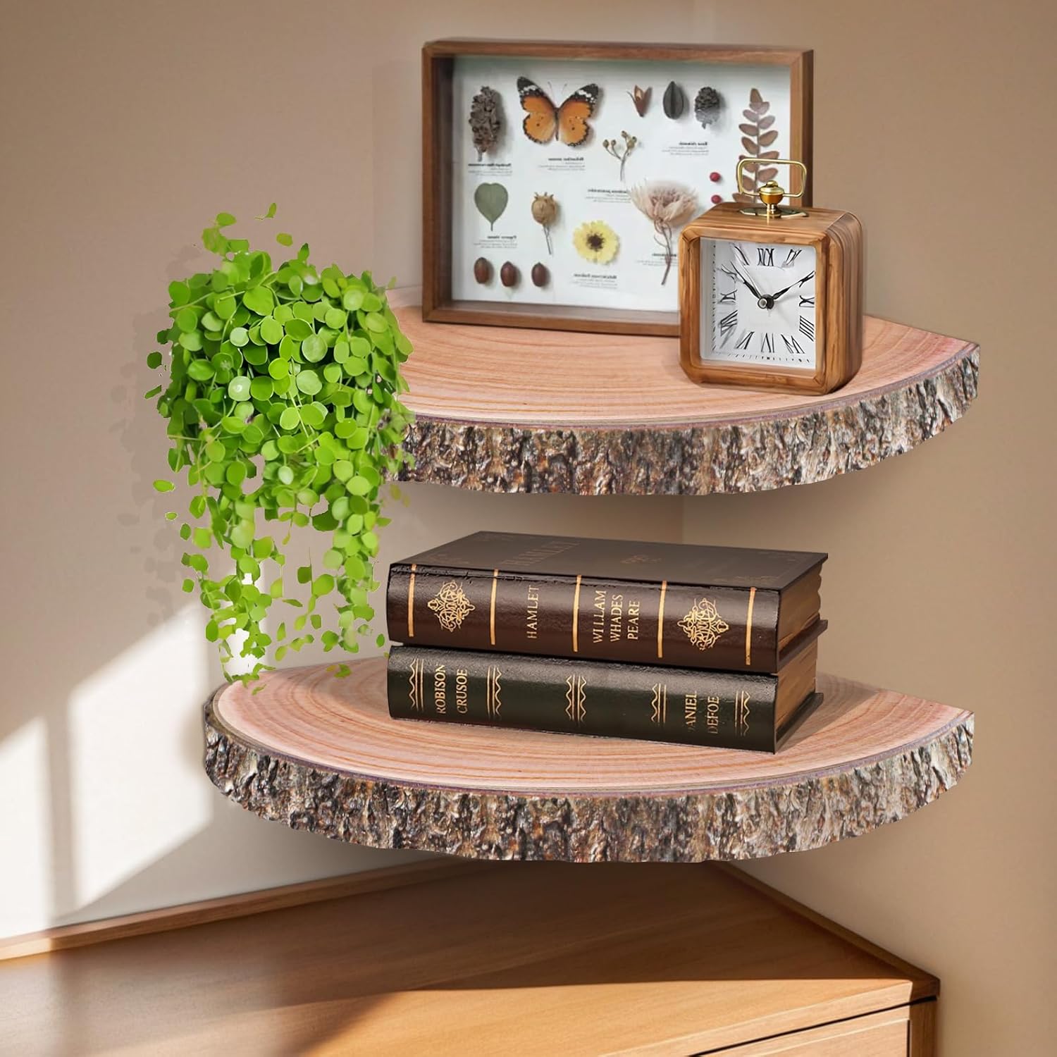 OriCre Large Corner Floating Wall Shelves 2Pcs