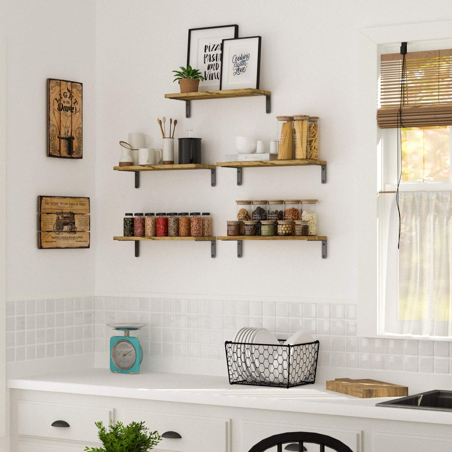 Wallniture Palma Floating Shelves Set of 5