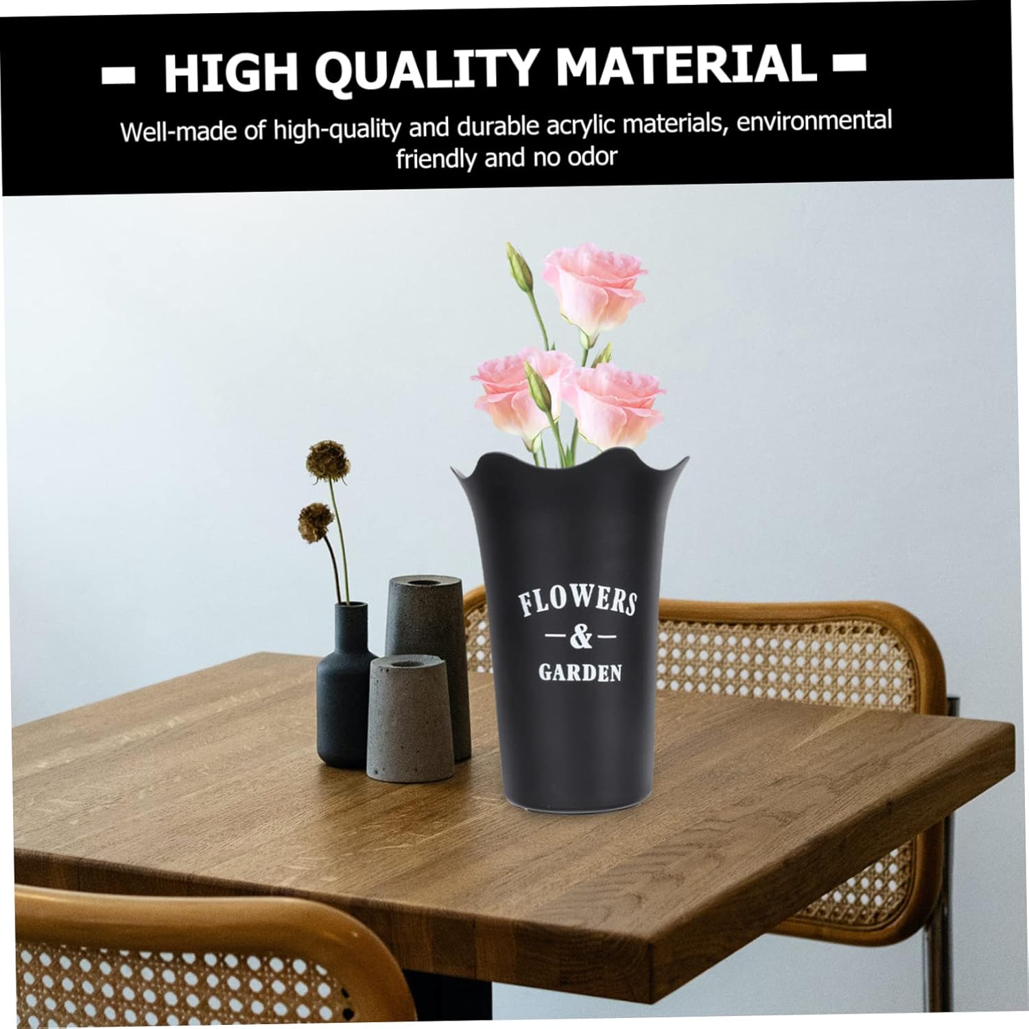 Cute Flower Arranging Bucket Vase for Dried Flowers