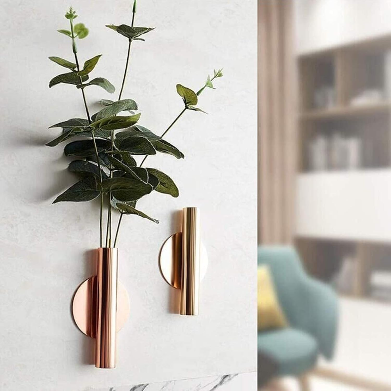JUXYES Pack of 2 Wall Flower Vase Tubes