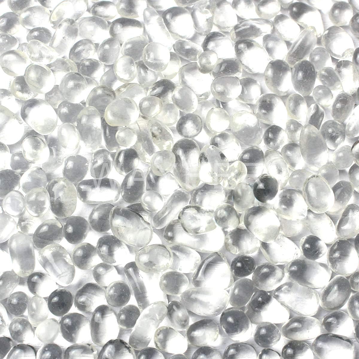 WAYBER Clear Glass Stones 1Lb for Decoration