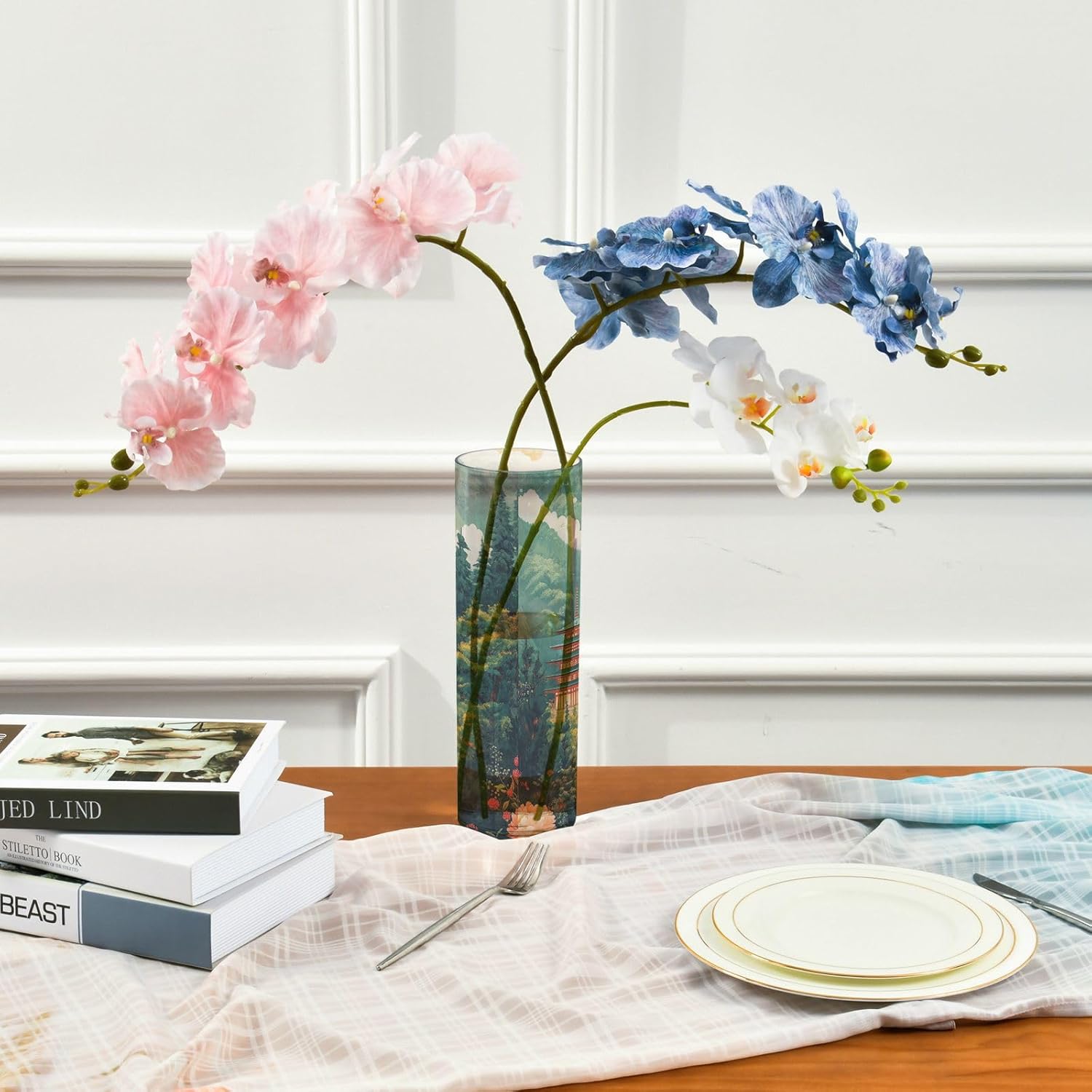 Mountain Beauty Landscape Plastic Vase for Centerpieces 118 x 39 Inch