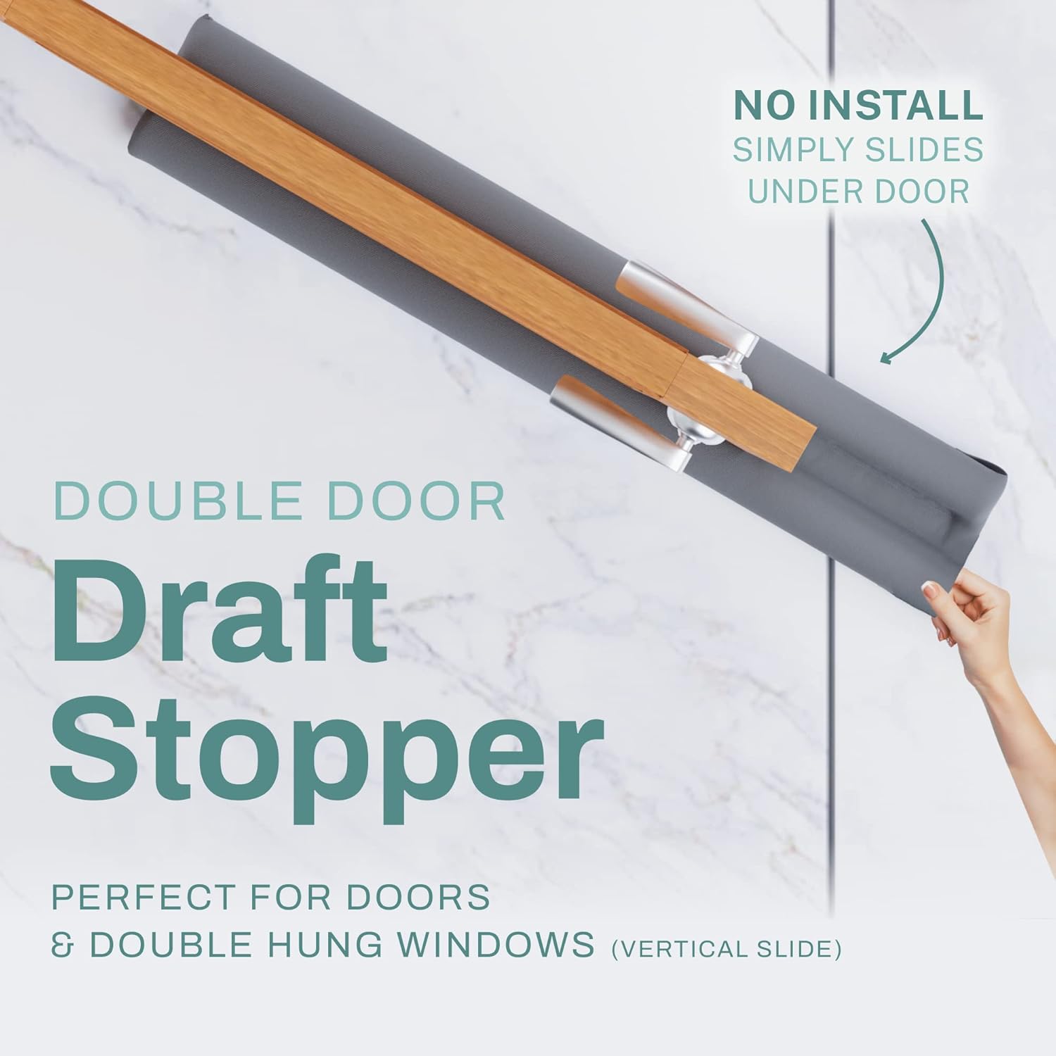 Home Intuition 36 Inch Twin Door Draft Stopper