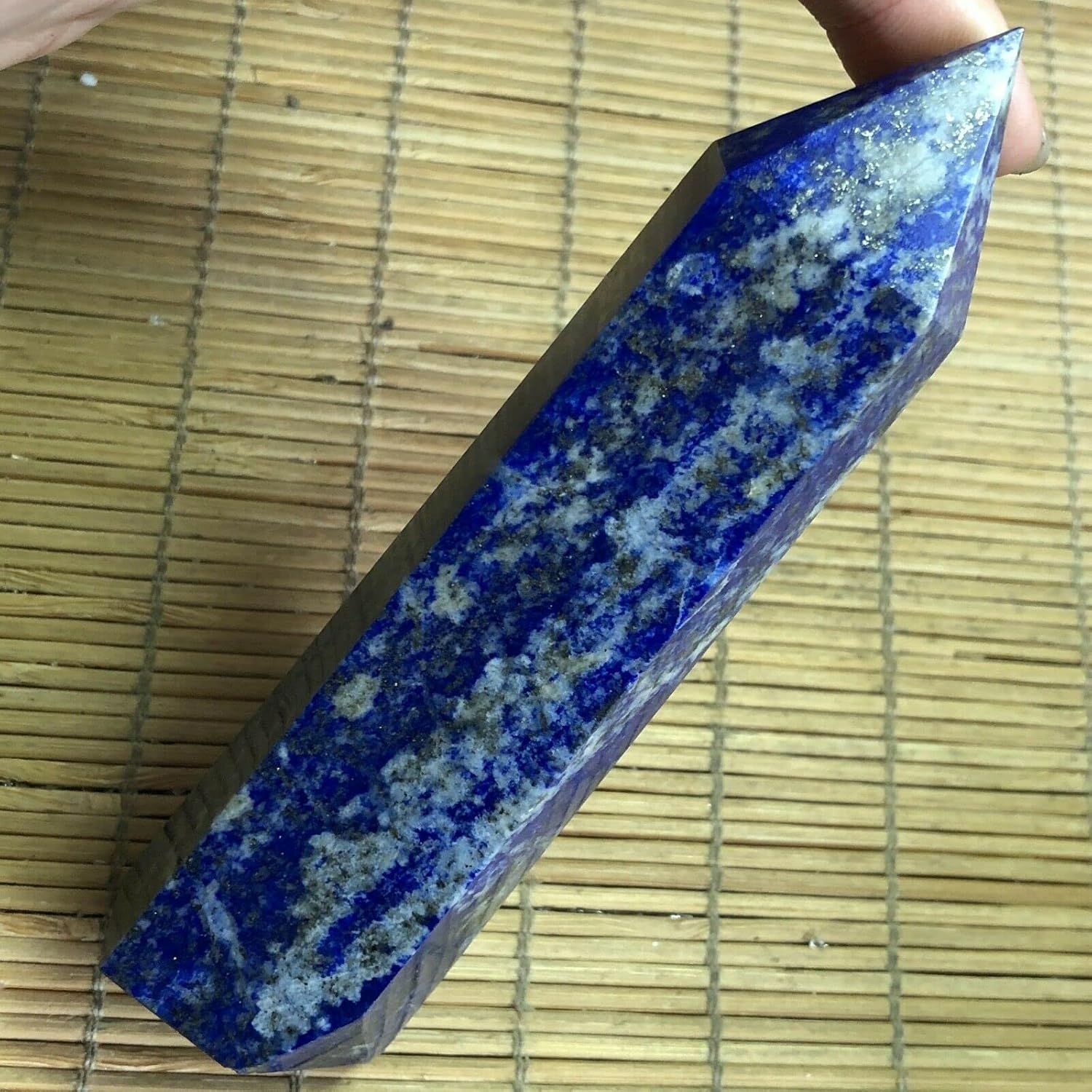 IPUDIS Natural Rock Lapis Lazuli Quartz Crystal Stone Wand Obelisk
