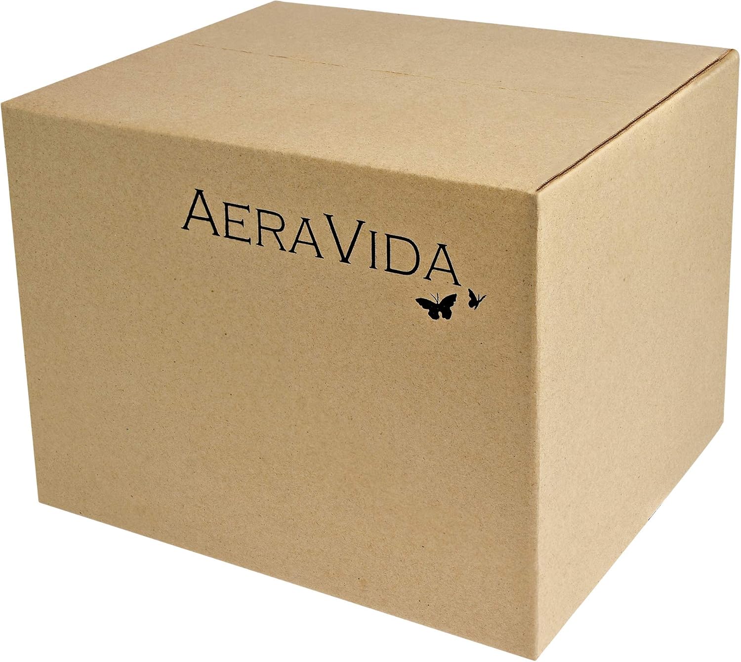 AeraVida Hand-Carved Water Ripple Black Mango Wood Table Vase