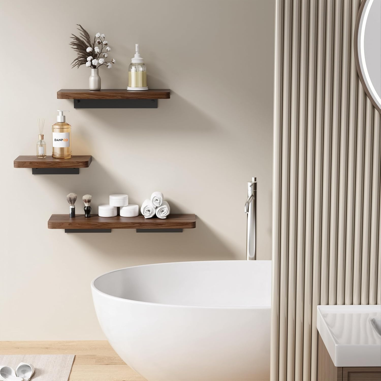 Danpoo 8 Inch Wall Mounted Floating Shelf