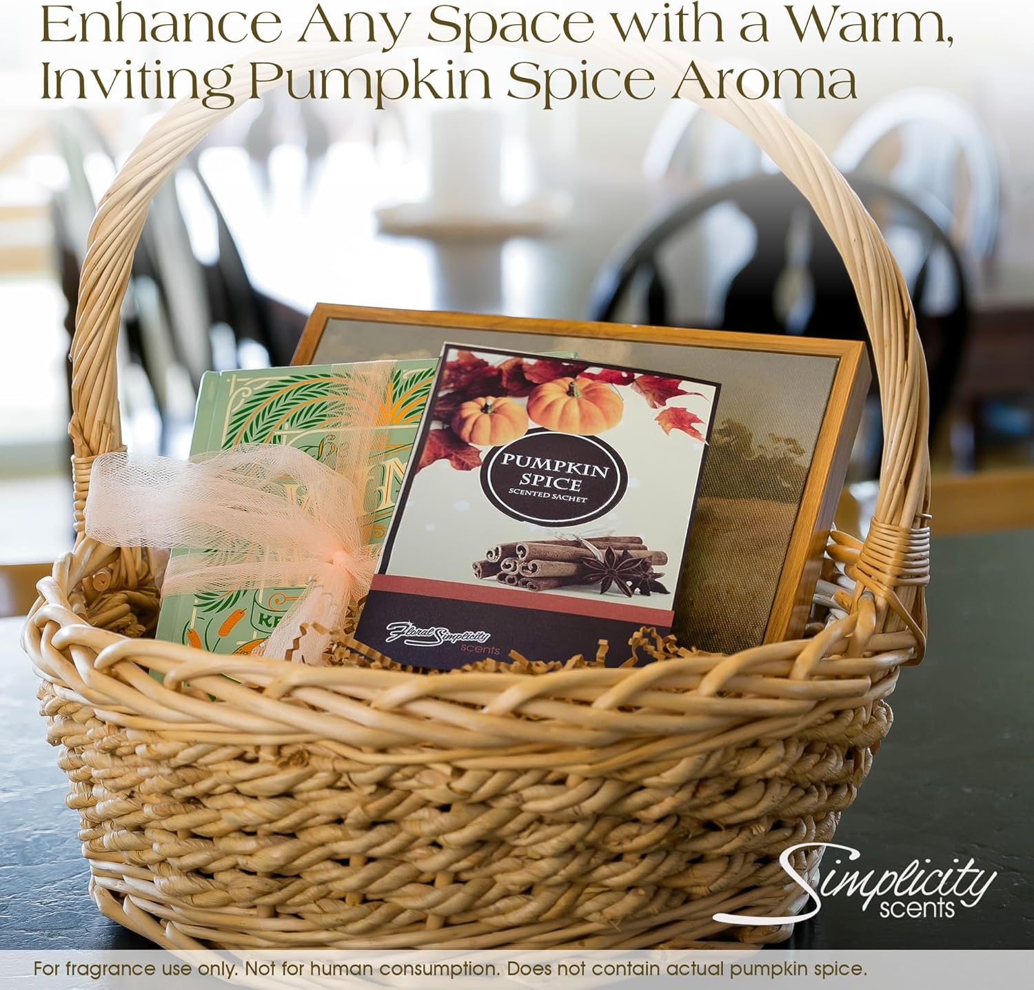 Pumpkin Spice Scented Sachets Pack of 3 for Home and Car