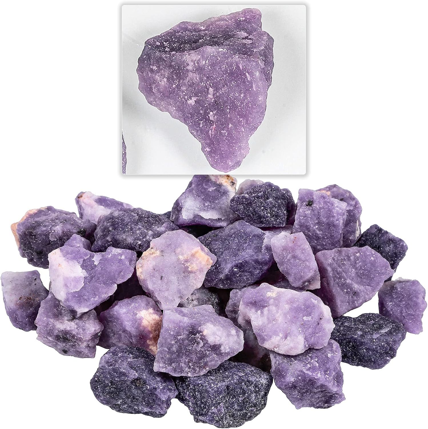 SUNYIK Lilac Crystal Stones 1 Pound for Tumbling and Jewelry