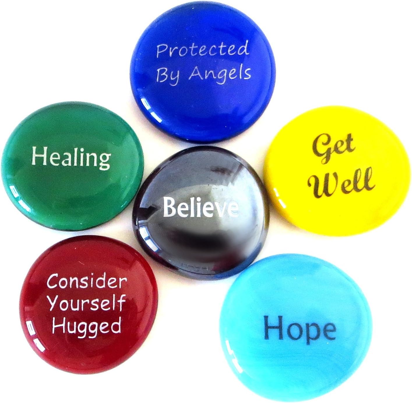 Lifeforce Glass Get Well Stones with Messages