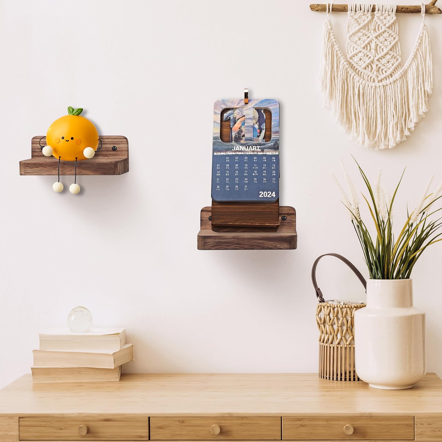 NIUBEST Small Floating Shelf 4x4 Inch Wall Ledge Set of 8
