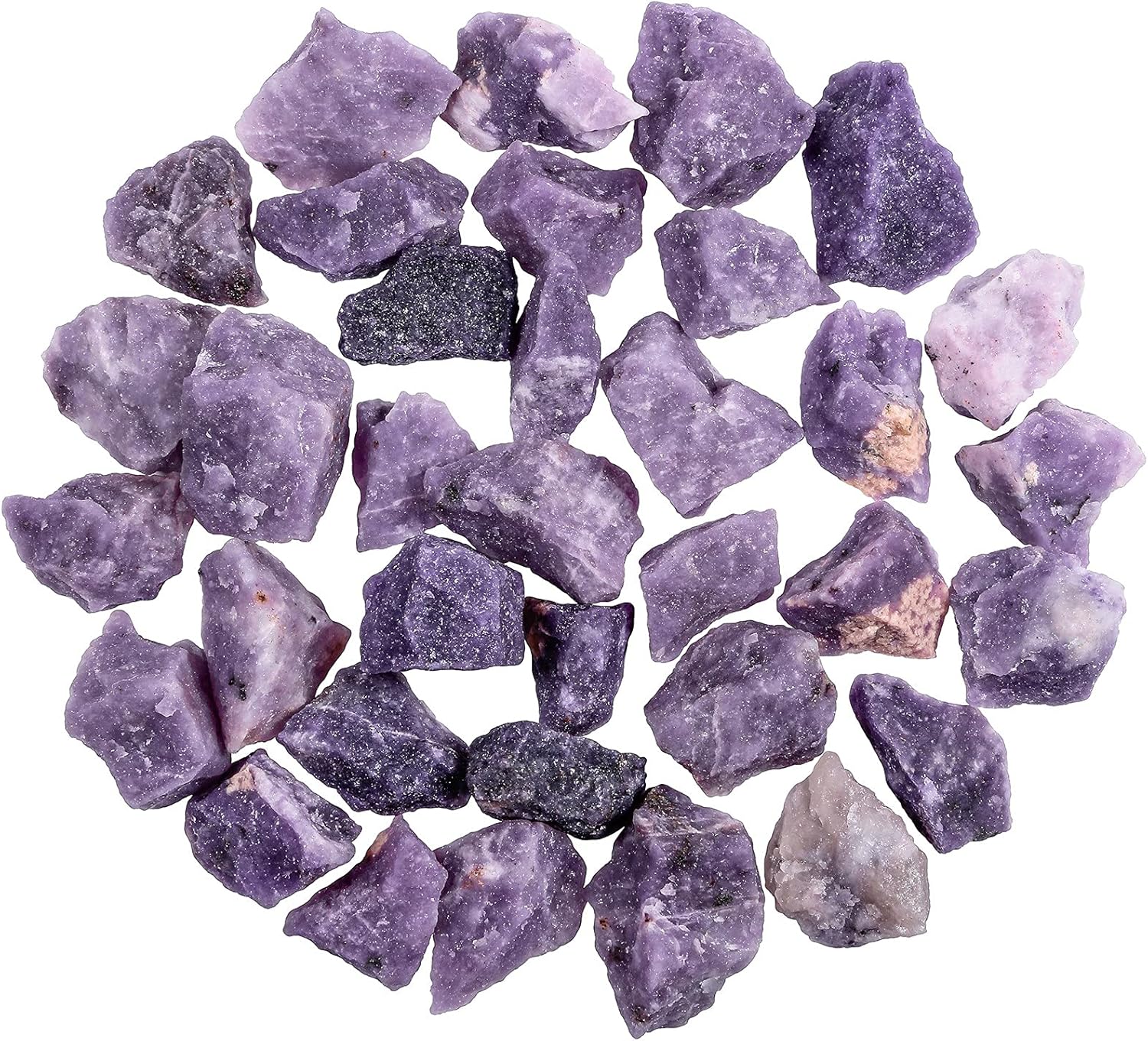 SUNYIK Lilac Crystal Stones 1 Pound for Tumbling and Jewelry