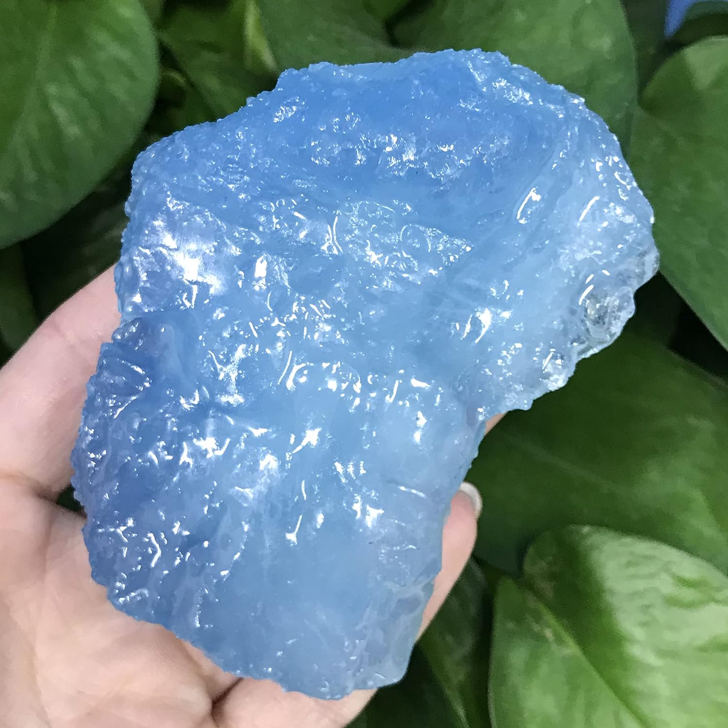 PEKMAR Natural Aquamarine Reiki Crystal Fountain Stone