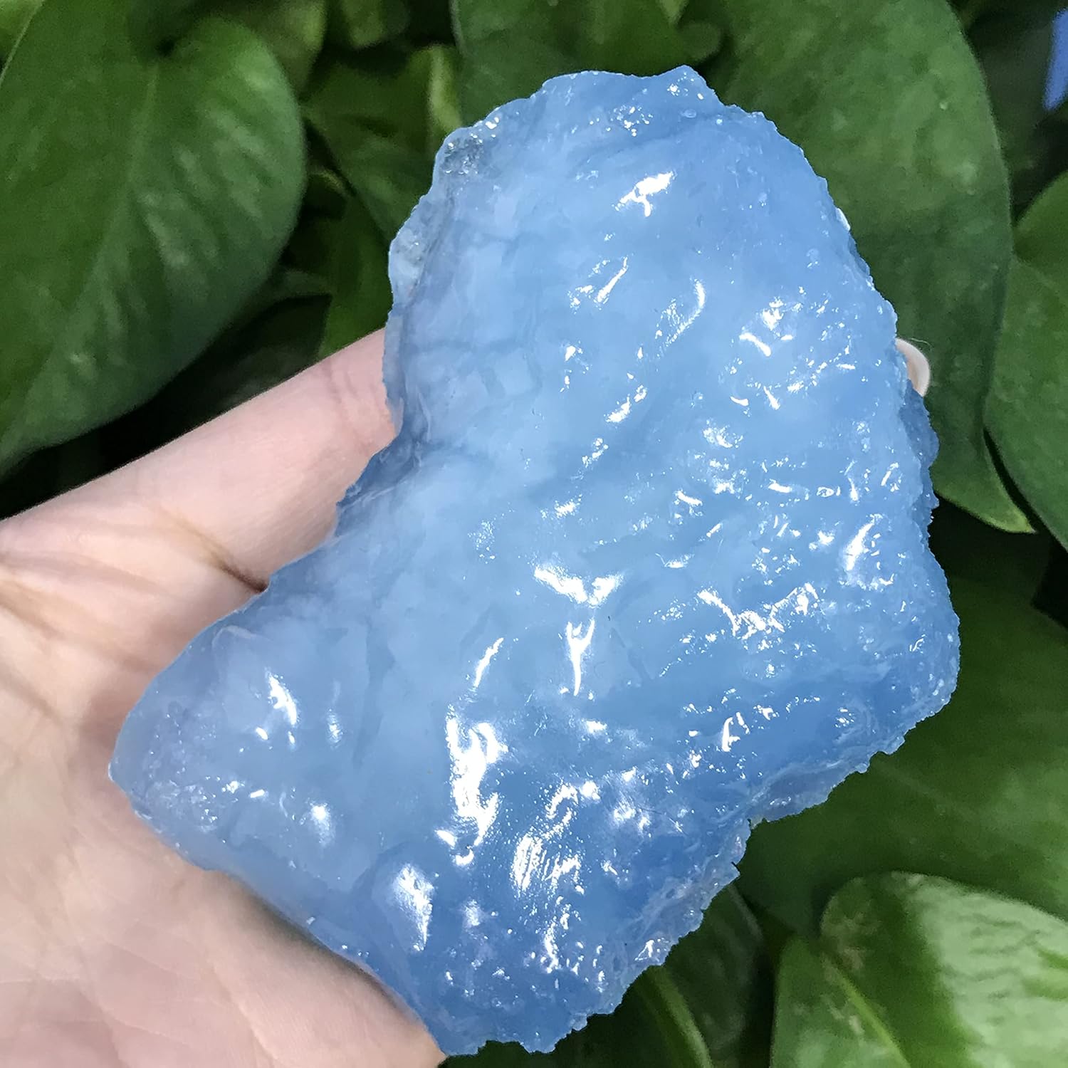 PEKMAR Natural Aquamarine Reiki Crystal Fountain Stone