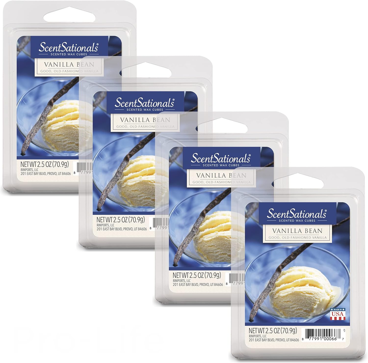 Scentsationals Scented Wax Cubes Vanilla Bean 10oz 24-Cubes