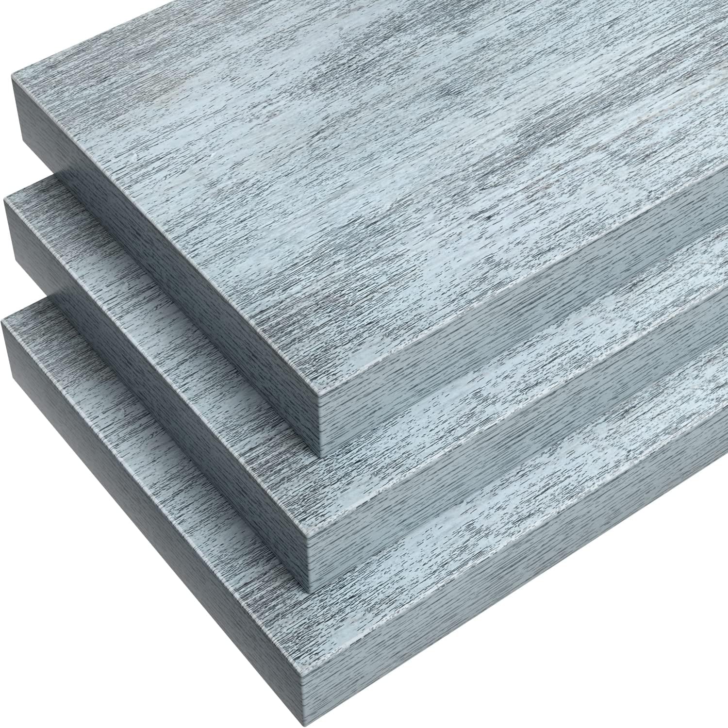 Sorbus Floating Shelves 3 Pack 16 Inch Blue Wall Shelves
