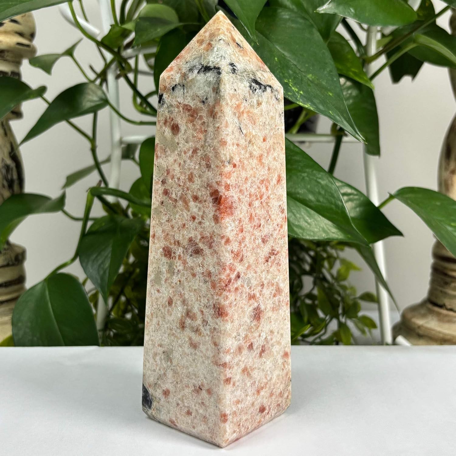 Natural Sunstone Crystal Obelisk Tower - RPO436