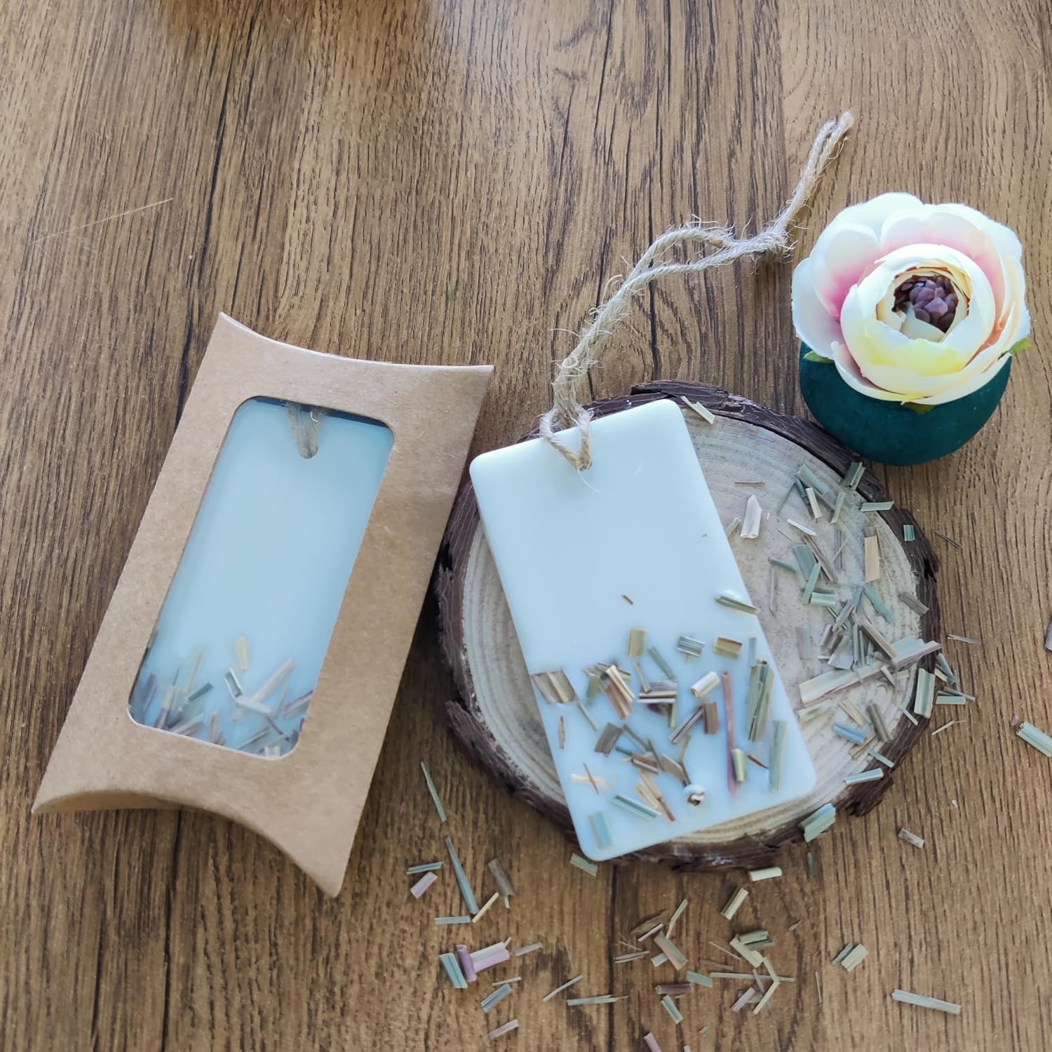 Handmade Wax Sachets with Rose Lavender Lemongrass Scents
