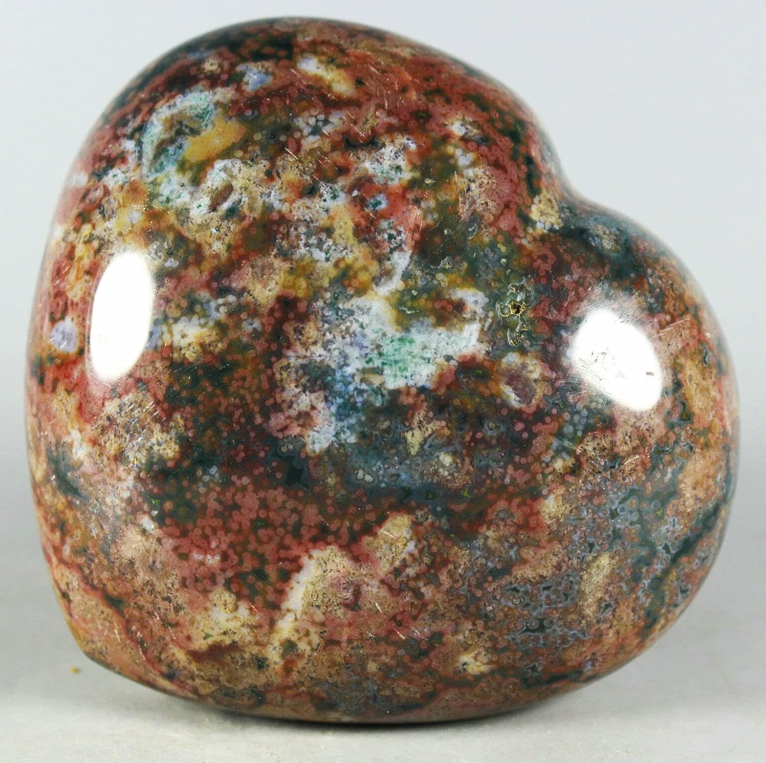 Ocean Jasper Agate Heart Reiki Stone Collection
