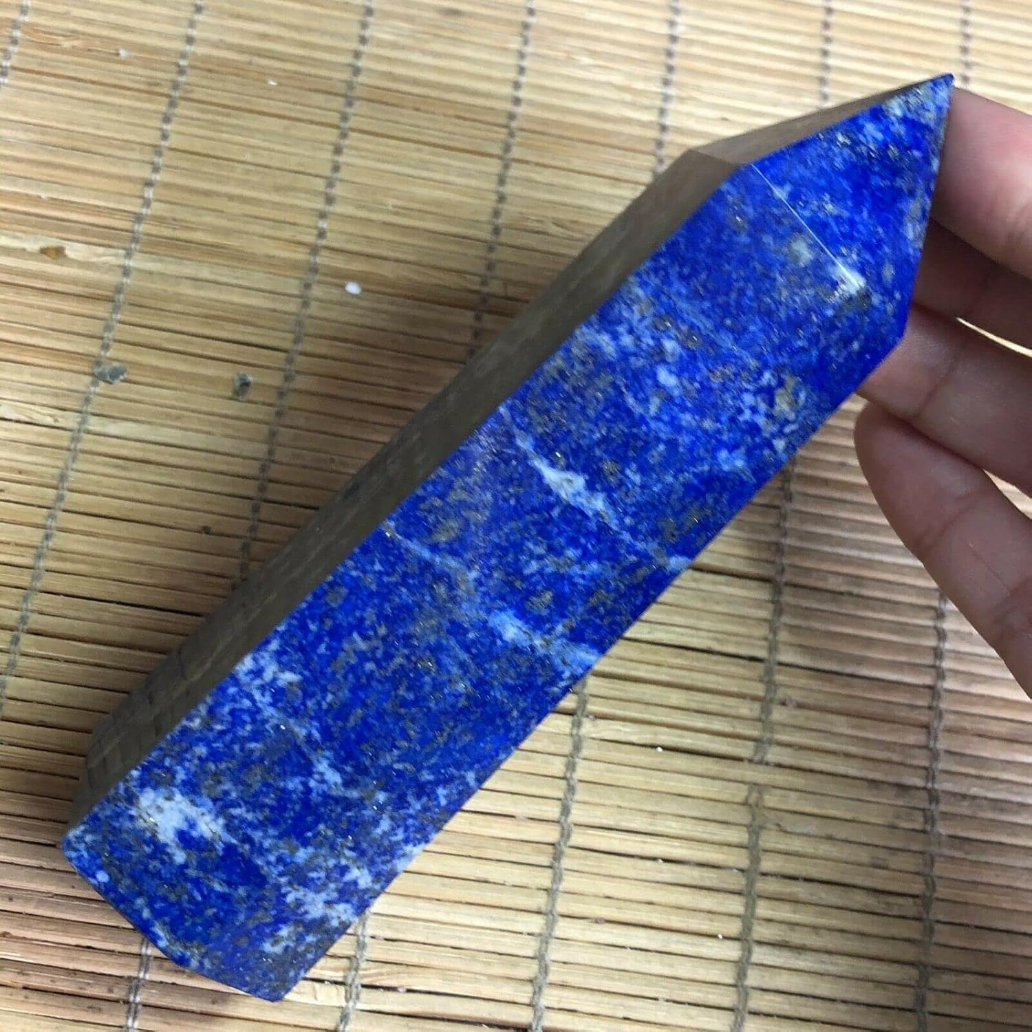 IPUDIS Natural Rock Lapis Lazuli Quartz Crystal Stone Wand Obelisk