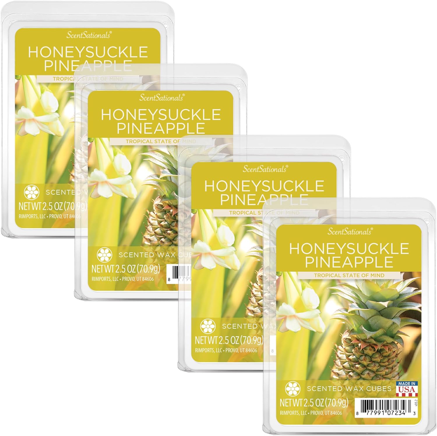 Scentsationals Wax Cubes Strong Scent - Honeysuckle Pineapple