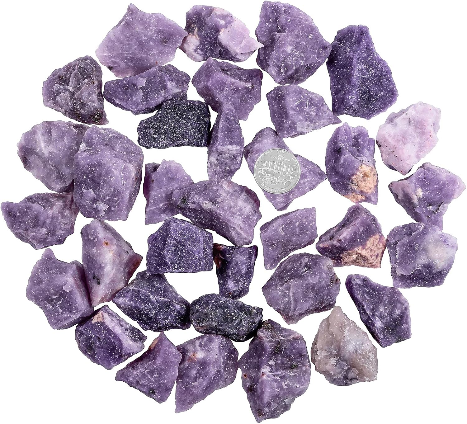 SUNYIK Lilac Crystal Stones 1 Pound for Tumbling and Jewelry