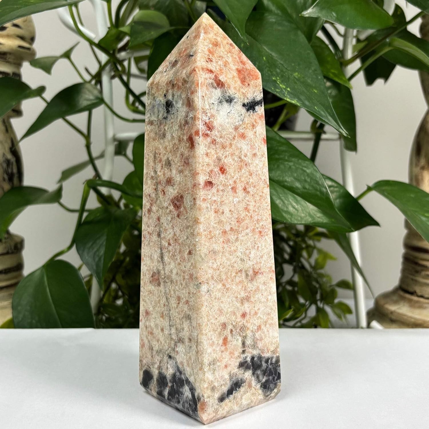Natural Sunstone Crystal Obelisk Tower - RPO436